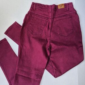 Steeds Stretch Denim Riding Jeans 12 Burgundy